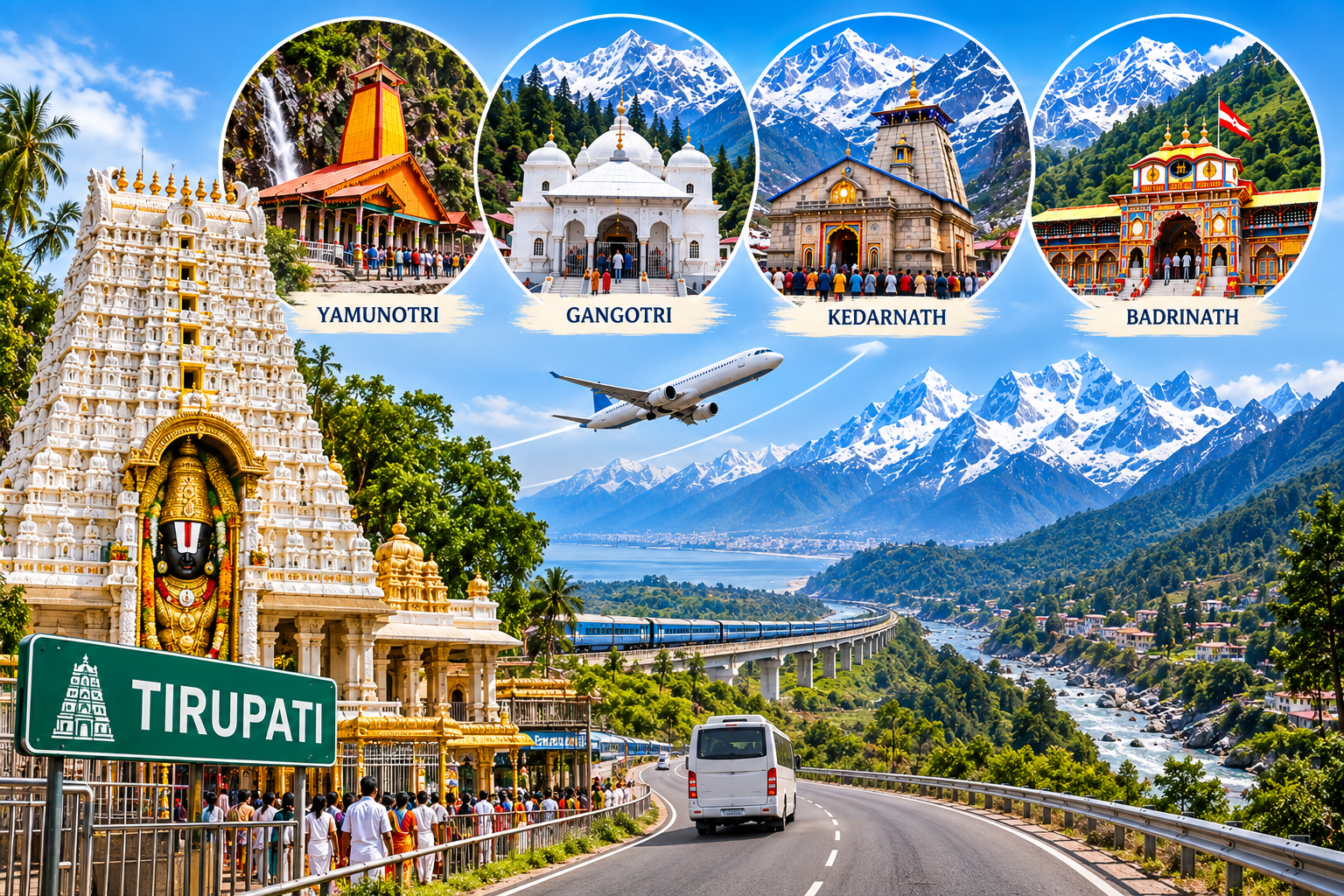 Tirupati to Char Dham Yatra Package Tour Details | Price & Travel Guide